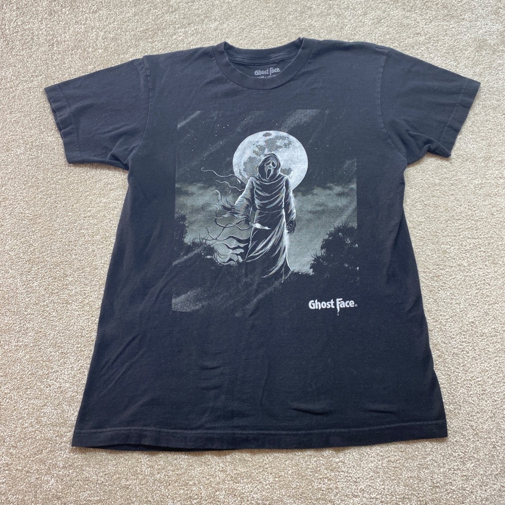 Ghost Face‎ Scream Shirt Boys Medium Black Movie Halloween Horror